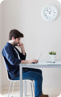 Student working
